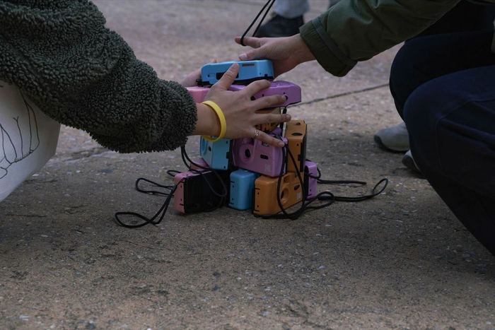 Disposable cameras gathered at the reunion